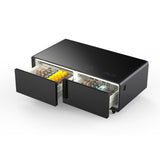 Forno Evoluto Tavolo 51-Inch Black Smart Coffee Table - Dual Refrigerator Drawers, Bluetooth 5.0 Audio, Wireless Charging & RGB Ambient Light