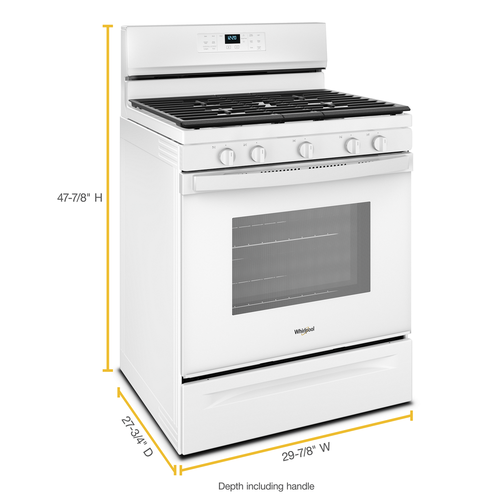 5.0 cu. ft. Whirlpool® gas convection oven with Frozen Bake™ technology