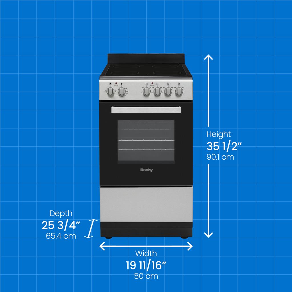 Danby 20" Wide Electric Range in Stainless Steel