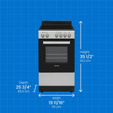 Danby 20" Wide Electric Range in Stainless Steel