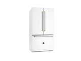 Bertazzoni Master Series 36 in. 26.2 Cu. Ft. Bianco Matt with Gold Accents Counter Depth French Door Refrigerator