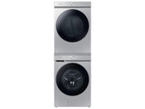 Bespoke 5.3 cu. ft. Ultra Capacity Front Load Washer with Super Speed Wash and AI Smart Dial in Silver Steel