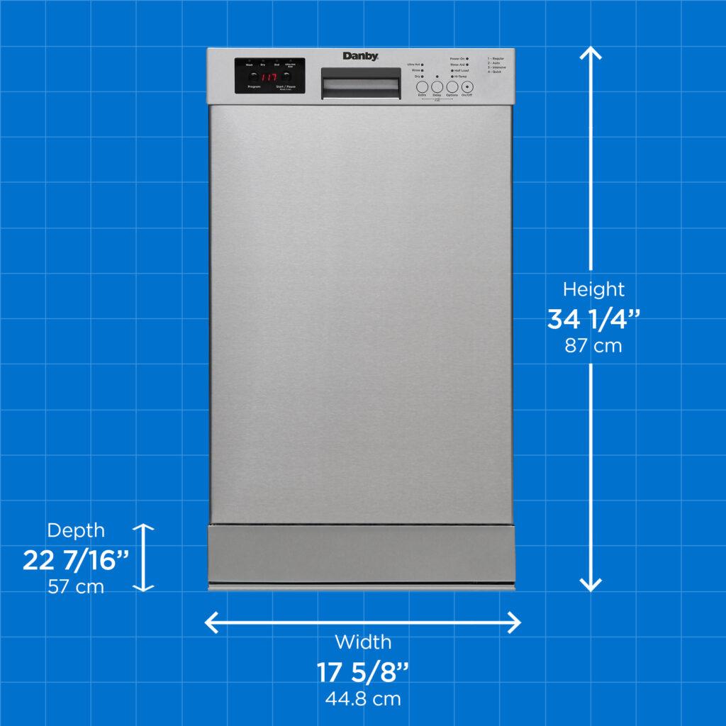 Danby 18" Wide Built-in Dishwasher in Stainless Steel