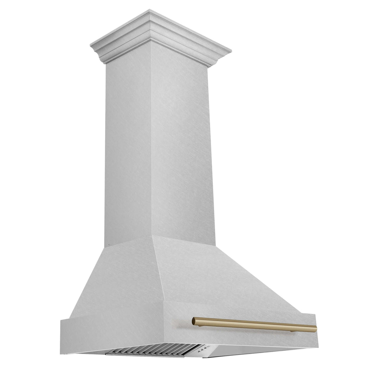 30 in. ZLINE Autograph Edition DuraSnow Stainless Steel Range Hood with DuraSnow Stainless Steel Shell and Handle (8654SNZ-30) [Color: Champagne Bronze]