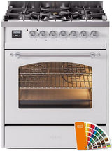 Nostalgie II 30 Inch Dual Fuel Liquid Propane Freestanding Range in RAL Custom Color with Chrome Trim