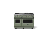 48"W. Sealed Burner Gas Range (Burner: 6g, Finish: Eucalyptus, Trim: Polished Chrome, Fuel: Propane)
