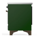 ILVE UMIB36NR3EGB Majestic III 36 inch Induction Range with 6 Elements, 3.5 cu. ft. Total Oven Capacity (Triple Glass Door, Emerald Green, Burnished)