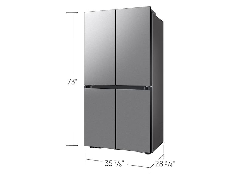 Bespoke 23 cu. ft. Counter Depth 4-Door French Door Refrigerator with AI Hybrid Cooling & Beverage Center™ in Stainless Steel