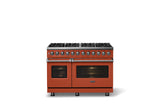 48"W. Dual Fuel Range (Burner: 8b, Finish: Spiced Cider, Trim: Polished Chrome, Fuel: Natural Gas)