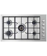 Gas on Steel Cooktop 36" 5 Burner, Flush Fit