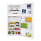 Verona VEFTF3018RWH 30 inch Top Freezer Refrigerator with 18.1 cu. ft. Total Capacity, LED Lighting, Reversible Doors, Gallon Door Storage, Recessed Handle, Energy Star (White)