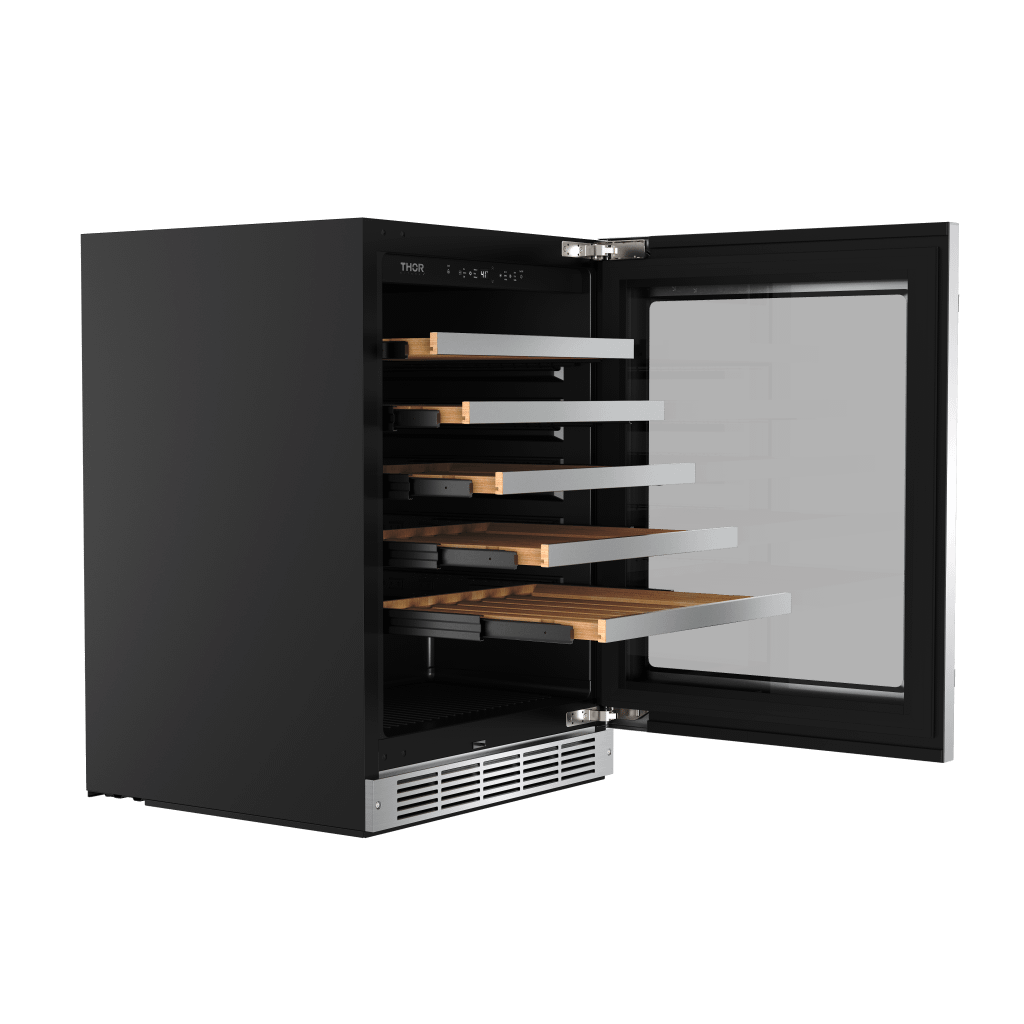 Thor Kitchen 24-inch Single Zone Wine Cooler, 46 Wine Bottle Capacity - Model Twc24us
