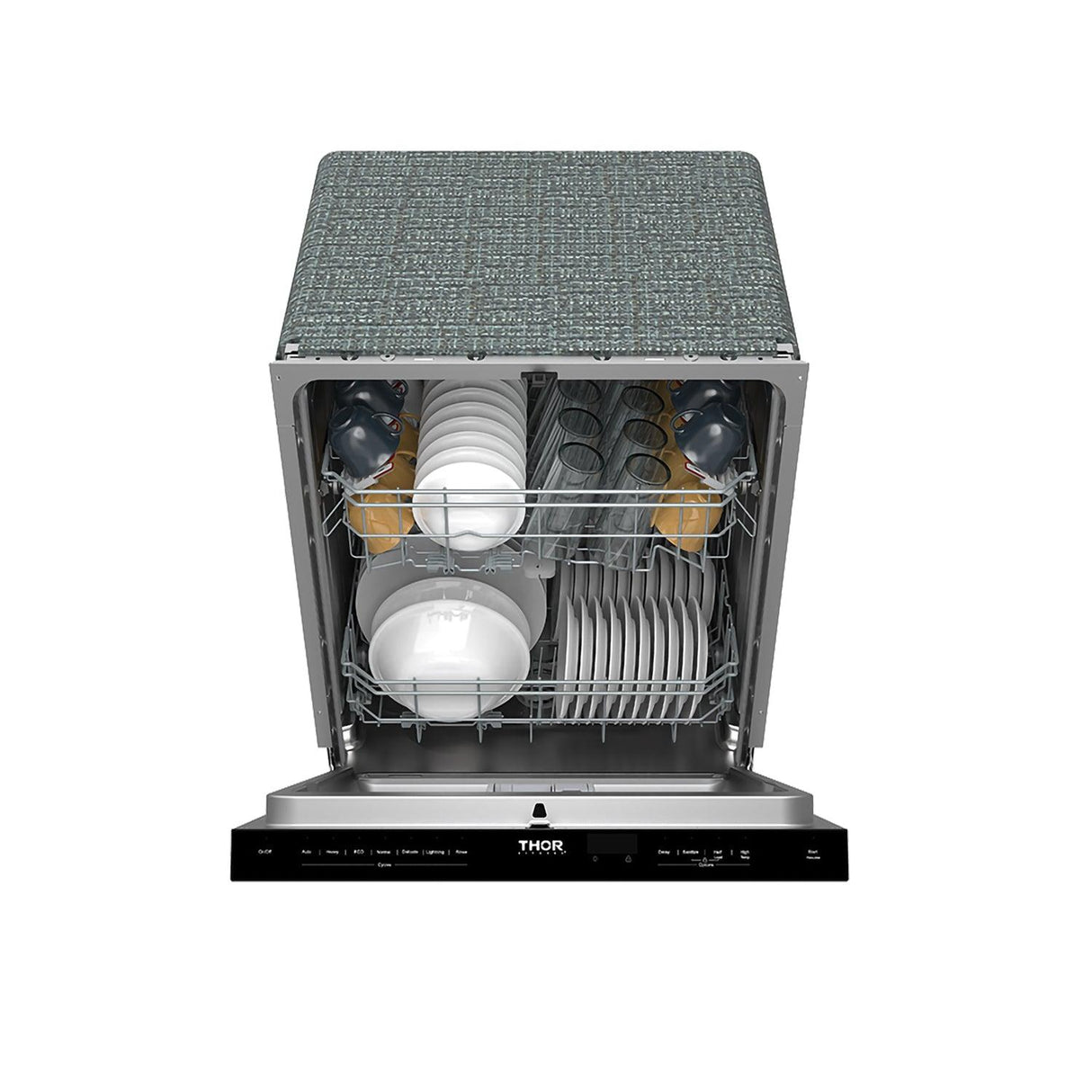 24 Inch Built-in Top Control Dishwasher With Pocket Handle - Black