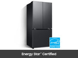 18 cu. ft. Counter Depth 3-Door French Door Refrigerator in Matte Black Steel