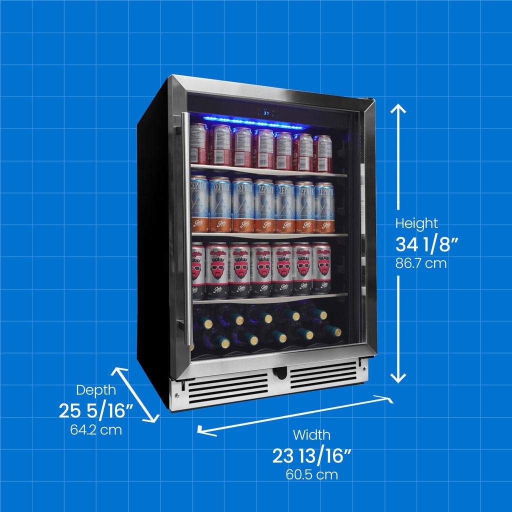 Danby 24" Under Counter Beverage Center in Stainless Steel