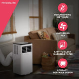 Portable Room Air Conditioner with Dehumidifier Mode 8,000 BTU (ASHRAE) / 5,500 BTU (DOE)