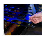 24" Beverage Refrigerator with Drawer - Stainless Frame, Glass Door With Lock - Integrated Left Hinge