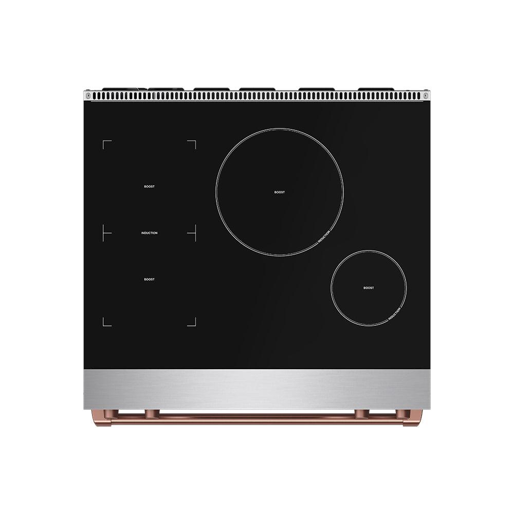 30 Inch Professional Induction Range With Tilt Panel Touch Control In Stainless Steel and Rose Gold  Gordon Ramsay Series