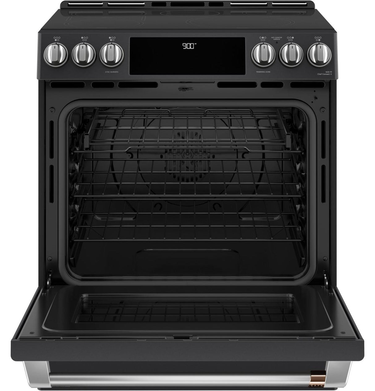 Café™ 30" Smart Slide-In, Front-Control, Induction and Convection Range with Warming Drawer