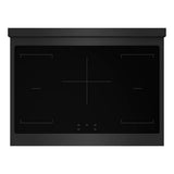 ZLINE Autograph Edition 36 in. 5.2 cu. ft. Paramount Induction Range with 5 Element Cooktop and Electric Convection Oven in Black Stainless Steel with Champagne Bronze Accents (SINRBZ-36-CB)