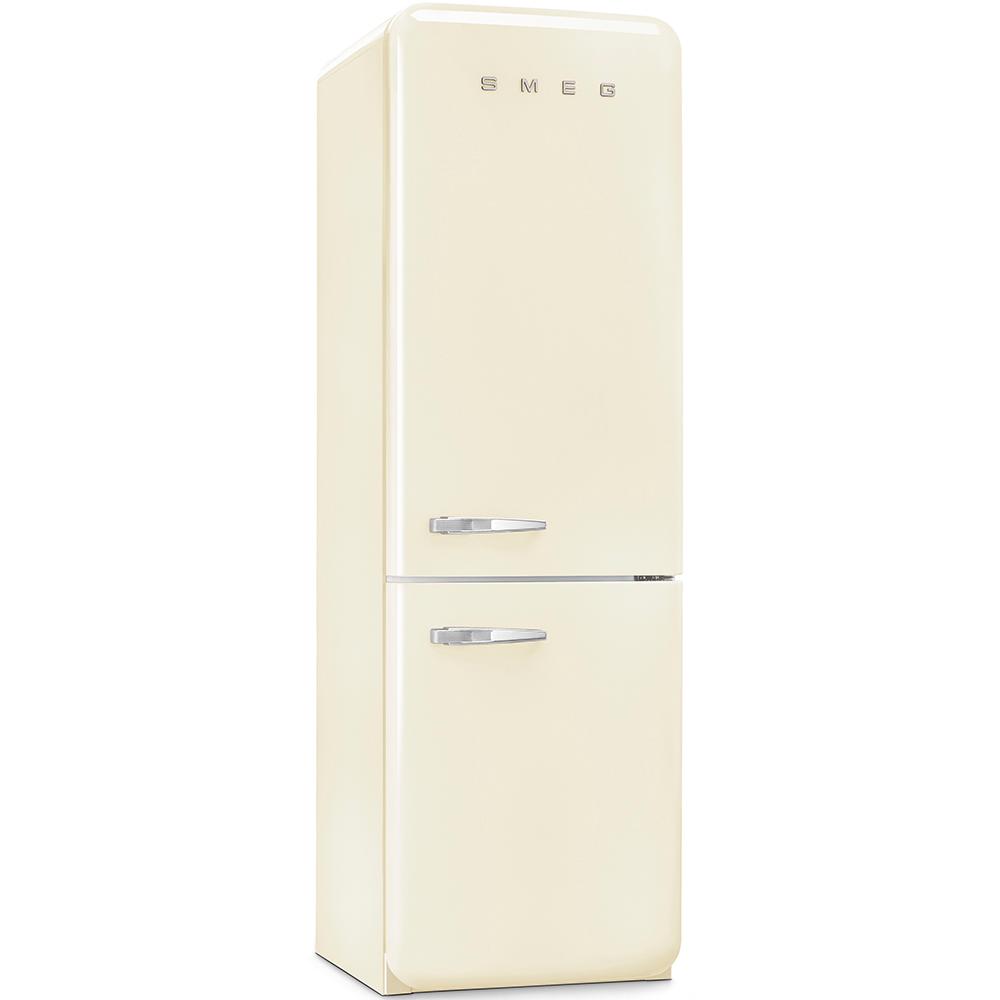 Approx 24" 50'S Style refrigerator with automatic freezer, Cream, Right hand hinge