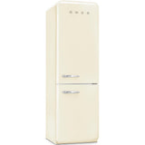 Approx 24" 50'S Style refrigerator with automatic freezer, Cream, Right hand hinge