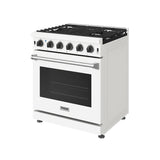 30 Inch Professional Gas Range In White