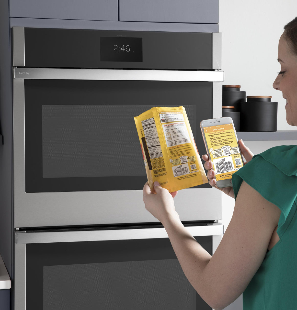 GE Profile™ 30" Smart Built-In Convection Double Wall Oven with No Preheat Air Fry and Precision Cooking