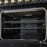 Forno Paolo 30-Inch Freestanding Electric Range, Black, 4.38 cu.ft, True Convection Oven, Energy Efficient