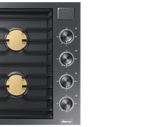 30" Gas Cooktop, Graphite Stainless Steel, Natural Gas