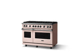 48"W. Sealed Burner Gas Range (Burner: 8b, Finish: Blush, Trim: Polished Chrome, Fuel: Natural Gas)