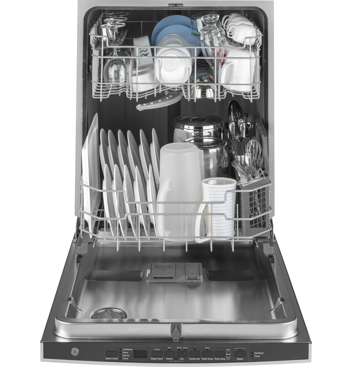 GE® Hybrid Stainless Steel Interior Dishwasher with Hidden Controls