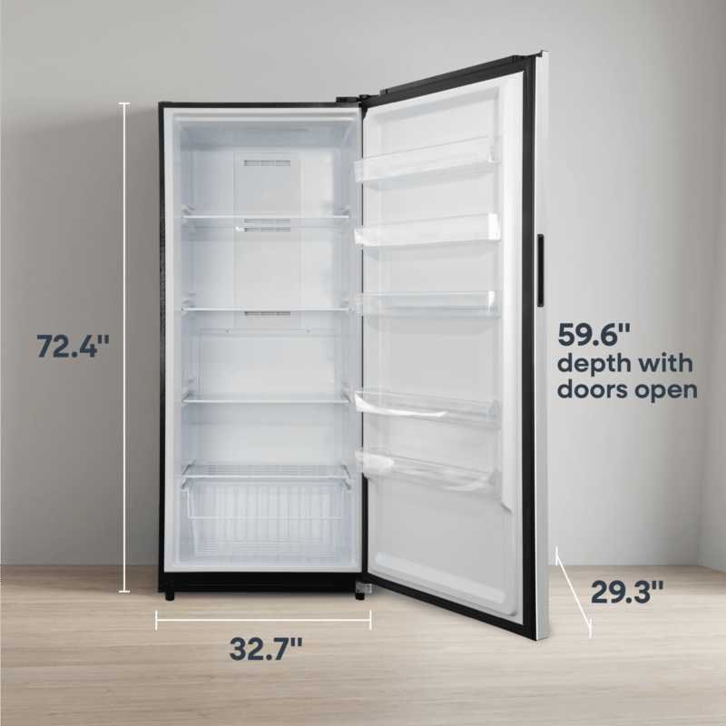 Element 32.7 inch, 20.2 cu. ft. Convertible Upright Freezer - Stainless Steel, ENERGY STAR (EXUF20CEES)