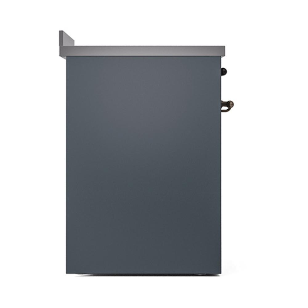 ILVE UNI304QNMPBGB Nostalgie II Noblesse 30 inch Induction Range (Solid Door, Blue Grey, Burnished)