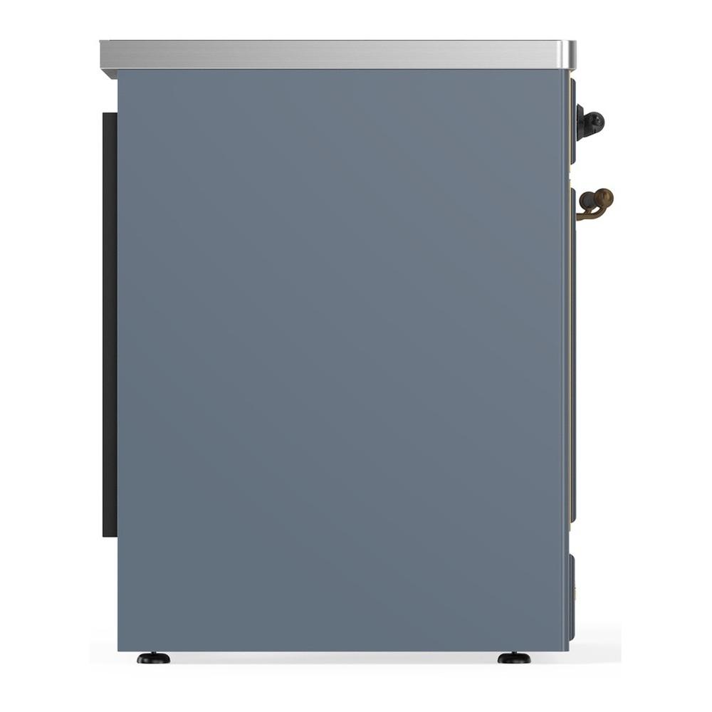 ILVE UMIB30NR3BGB Majestic III 30 inch Induction Range with 4 Elements, 4 cu. ft. Oven Capacity (Triple Glass Door, Blue Grey, Burnished)