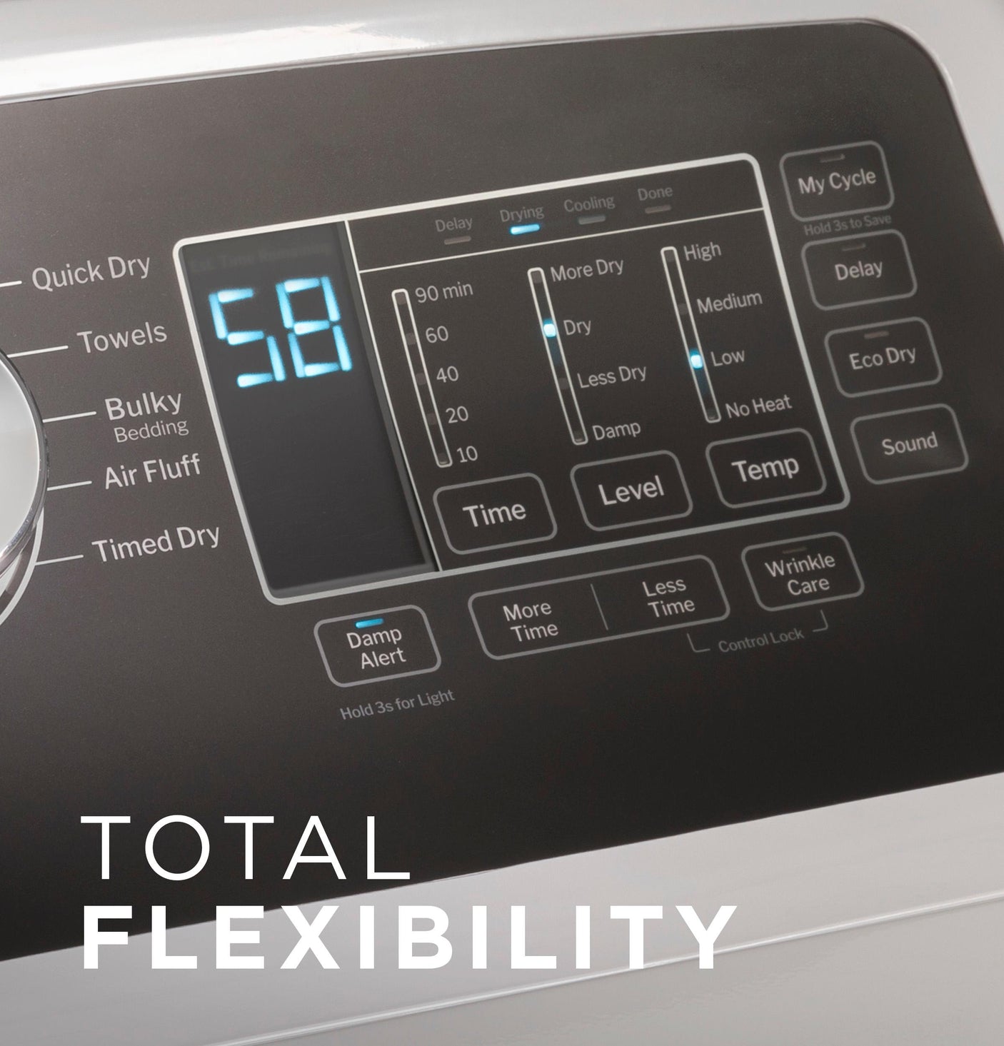 GE® 7.4 cu. ft. Capacity Electric Dryer with Up To 120 ft. Venting and Sensor Dry