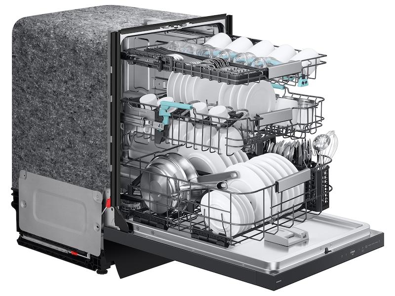 38 dBA Bespoke Smart Dishwasher with 3rd Rack Washing System in Fingerprint Resistant Matte Black Steel