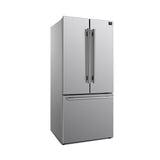 Forno Gallipoli 30-Inch French Door Refrigerator with Bottom Freezer, 17.5 cu.ft Capacity, Stainless Steel, No Frost Technology, Built-In Ice Maker, Energy Efficient
