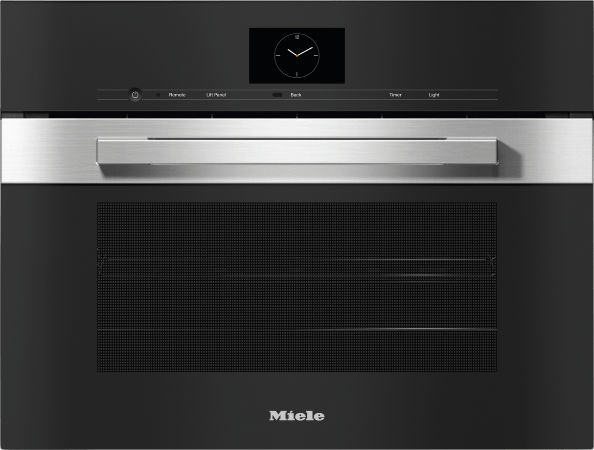 DGC 7640 AM Clean Touch Steel - 24" Compact Combi-Steam Oven XL for steam cooking, baking, roasting with roast probe + menu cooking.