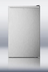 20" Wide Built-in Refrigerator-freezer With A Stainless Steel Door, Horizontal Handle and Black Cabinet