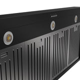 48" Professional Wall Mount Pyramid Range Hood In Black