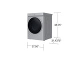 Bespoke 7.6 cu. ft. Ultra Capacity Electric Dryer with AI Optimal Dry and Super Speed Dry in Silver Steel