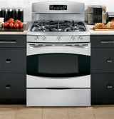 GE Profile™ Series 30" Free-Standing Self Clean Gas Range