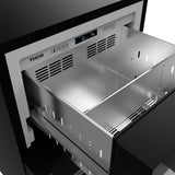 24 Inch Undercounter Built-in or Freestanding Drawer Refrigerator - Black/stainless Steel  Gordon Ramsay Series