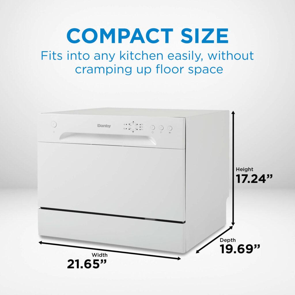 Danby 6 Place Setting Countertop Dishwasher in White