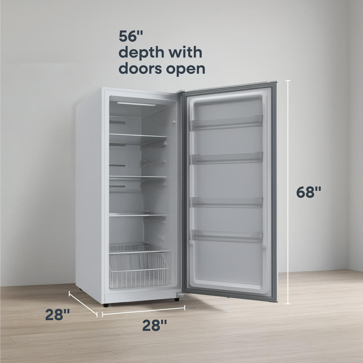 Element 14.0 cu. ft. Upright Convertible Freezer / Refrigerator - White, ENERGY STAR (EXUF14CEEW)