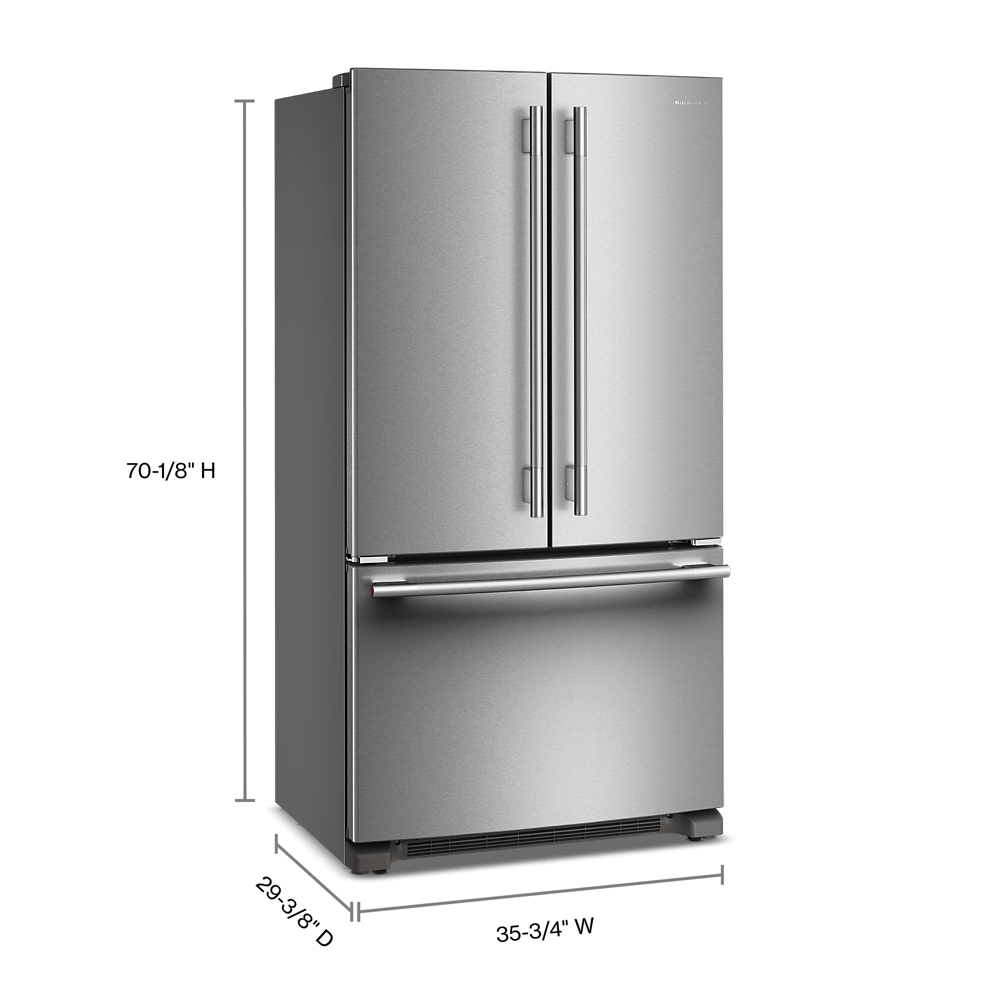 20 Cu. Ft. 36-Inch Counter-Depth French Door Refrigerator with Internal Water Dispenser
