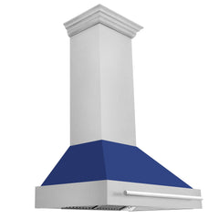 ZLINE 36 in. DuraSnow Stainless Steel Range Hood with DuraSnow Shell (8654SNX-36) [Color: Blue Matte]