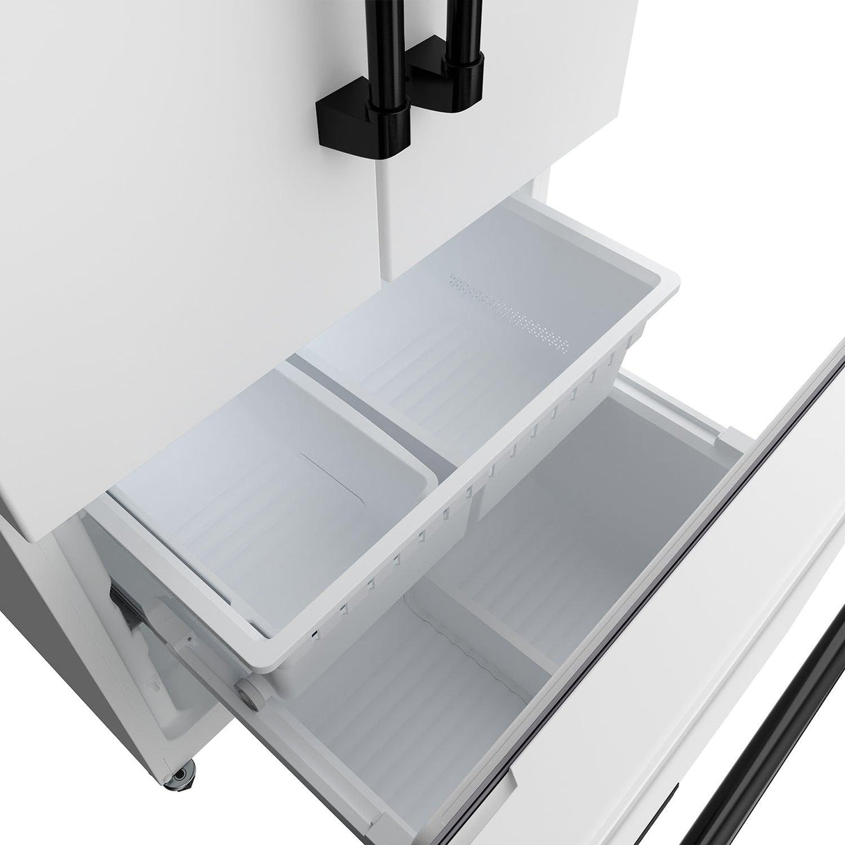 30 Inch French Door Counter Depth Refrigerator With Ice Maker - White/black  Gordon Ramsay Series