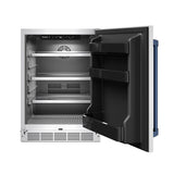 Gordon Ramsay Collection 24 Inch Outdoor Undercounter Beverage Cooler In Stainless Steel/blue